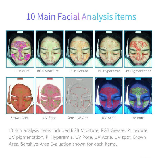 analyse de peau 3D et recommandations pour les soins de la peau